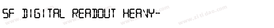 SF Digital Readout Heavy字体转换